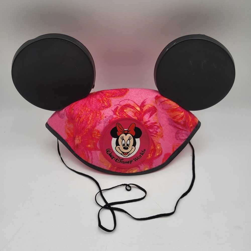 Walt Disney World EAR Hat Minnie Mouse Pink Cap w/‎ Embroidered "Amelia"